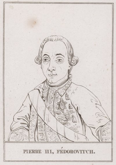Peter III, Rusya Çarı (gravür) by French School