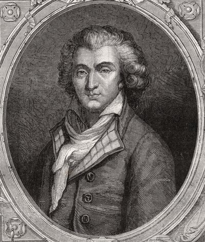 Philippe François Nazaire Fabre D'Eglantine, Louis Blanc'ın 'Histoire de la Revolution Francaise'inden (1811-82) (gravür) by French School