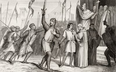 Philippe I (1052-1108) ve Pope Urban II (c.1035-99), Colart