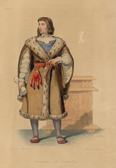 Philippe de Commines (renkli gravür) by French School