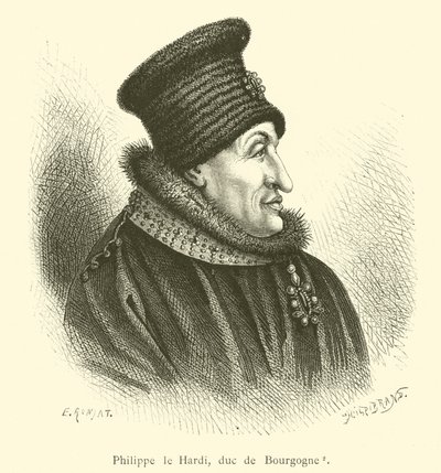Cesur Philip, Burgonya Dükü (gravür) by French School