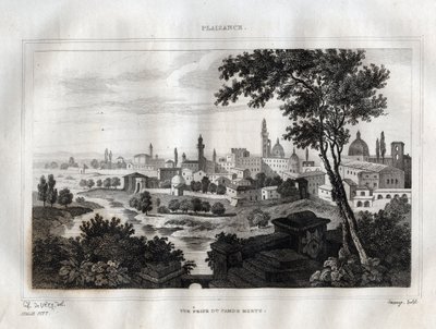 Piacenza - Plaisance - M. de Norvins, Ch. Nodier 1834-1836. by French School