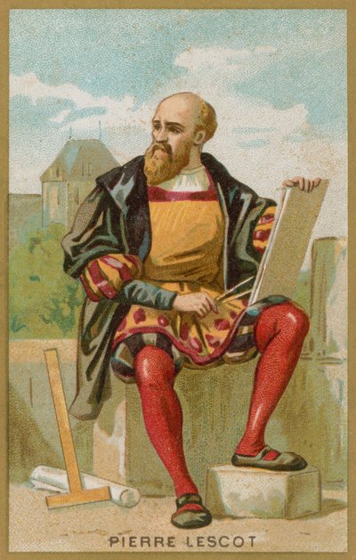 Pierre Lescot (kromolitho) by French School