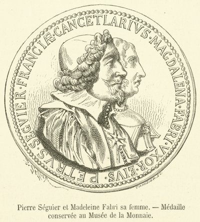 Pierre Seguier ve Madeleine Fabri, eşi Madalya, Para Müzesi