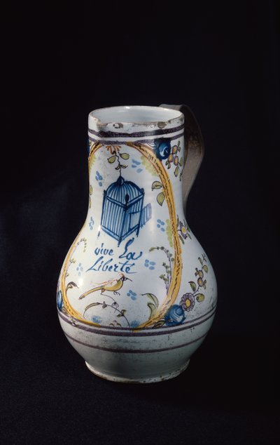 Vive la Liberte, 1789 (seramik) yazıtlı sürahi by French School