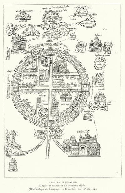 Plan De Kudüs (gravür) by French School