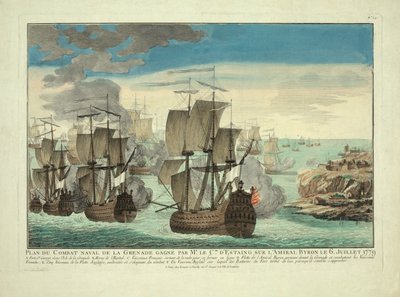 Grenada Deniz Muharebe Planı Bay le Cte ​​tarafından kazanıldı. D "Estaing, 6 Temmuz 1779