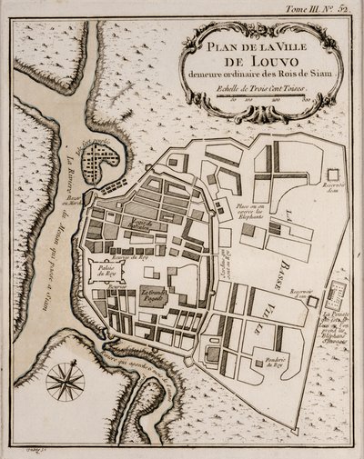 Lopburi Planı, 1751 by French School