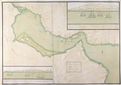 Basra Körfezi Planı (el renkli gravür) by French School