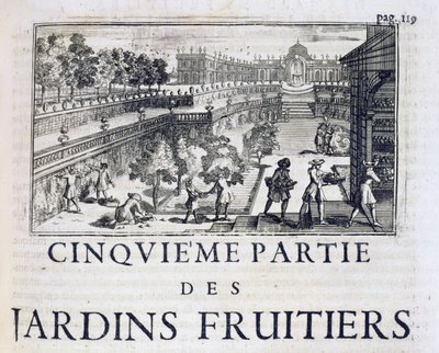 Meyve ağaçları dikmek, Le Parfait Jardinier, ou Instruction pour les Jardins Fruitiers et Potager, Jean de la Quintinye, 1695 yayınlandı by French School