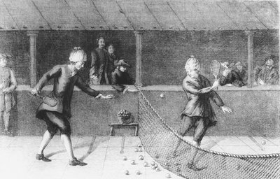 Paris'te Jeu de Paume oynamak (gravür) by French School