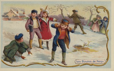 Kar topu oynamak (chromolitho) by French School
