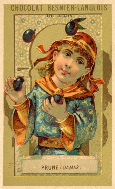 Şam Erikleri (chromolitho) by French School