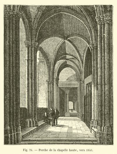 1840 dolaylarında üst şapelin sundurma, by French School
