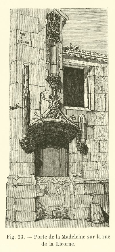 Porte de la Madeleine, rue de la Licorne üzerinde by French School