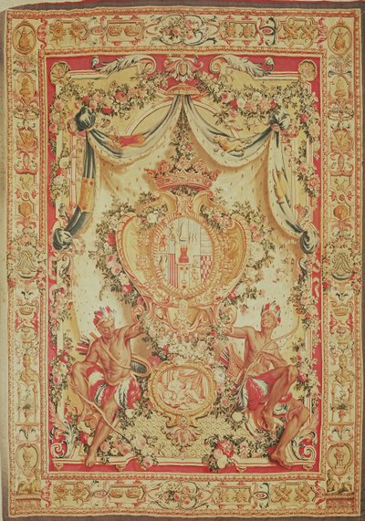 Louis-Antoine de Pardaillan de Gondrin, Antin Dükü, Gobelins fabrikası, 1708-36 arması ile Portiere by French School
