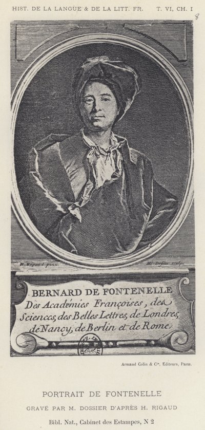 Fontenelle Portresi (lito) by French School
