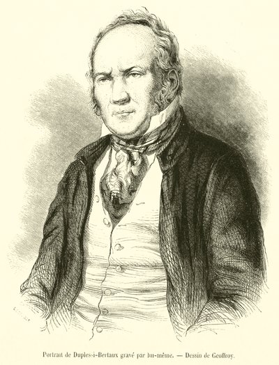 Portre de Duplessi-Bertaux mezarı (gravür) by French School