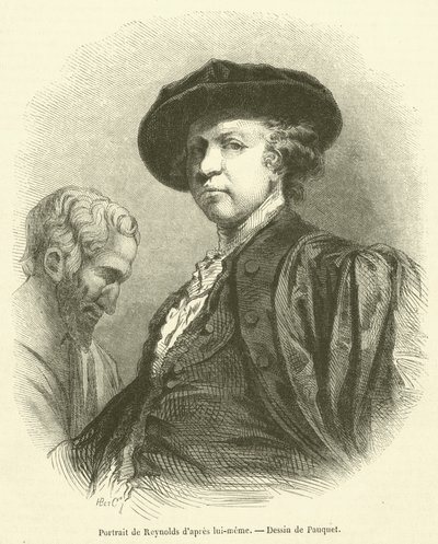 Kendinden sonra Reynolds portresi (gravür) by French School