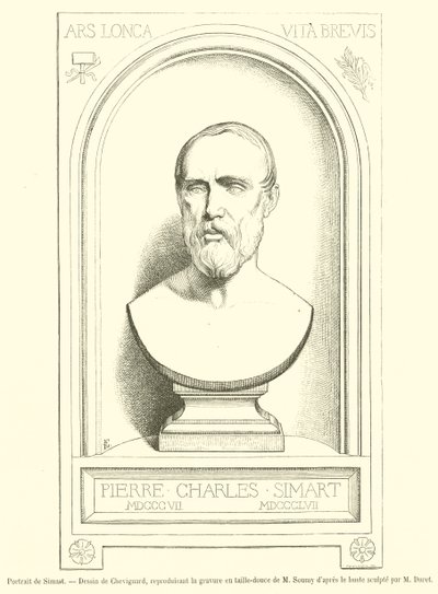 Portre de Simart (gravür) by French School