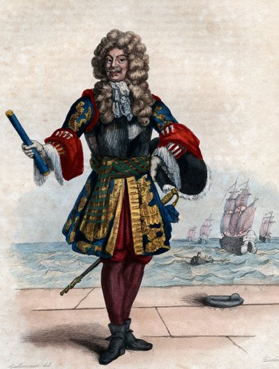 Abraham Duquesne (1610-1688), Fransız marquis ve deniz subayı portresi. by French School