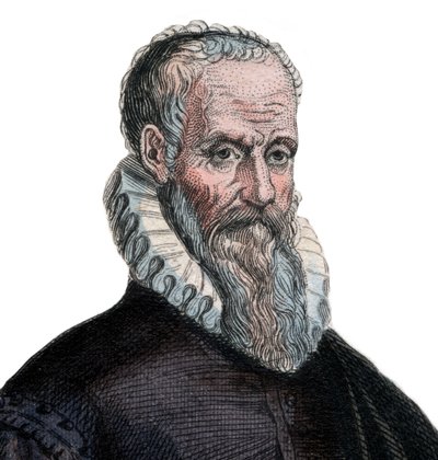 Ambroise Pare (1509-1590), Fransız cerrah portresi. by French School