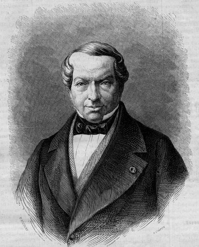 Baron James de Rothschild (1792-1868), Alman bankacı portresi. 27 Aralık 1862 tarihli “” Le Monde Illustré” n°298