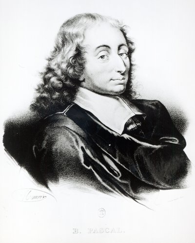 Francois Seraphin Delpech (1778-1825) tarafından oyulmuş Blaise Pascal (1623-62) portresi by French School
