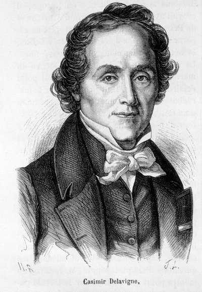 Casimir Delavigne, Fransız şair ve oyun yazarı (1793-1843) portresi. by French School