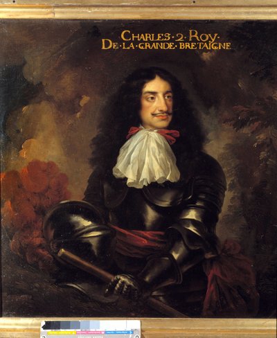 Charles II (1630-1685) Portresi İngiltere Kralı 17. Yüzyıl Fransız Okulu Resmi. Karartma 1,11 x 1,25 m by French School