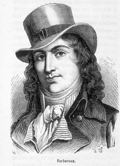 1792'de Tuileries alındığında Marsilya federasyonlarına liderlik eden Fransız politikacı Charles Jean Marie Barbaroux'nun (1767 - 1794) portresi. by French School