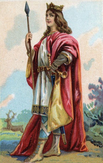 Portrait of Clovis III, king of the Francs from 691 to 695. by French School