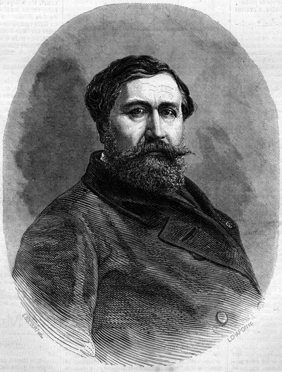 Kont Alfred Emilien de Nieuwerkerke (1811-1892), Fransız heykeltıraş ve yüksek yetkilinin portresi. 4 Mayıs 1861 tarihli “” Le Monde Illustré” n°212
