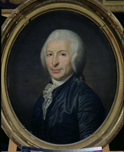 Doktor Joseph-Ignace Guillotin'in Portresi (1738-1814) (tuval üzerine yağlı boya) by French School