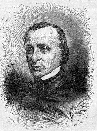 Edouard Lefevre de Laboulaye (1811-1883), Fransız avukat ve politikacı portresi. 25 Haziran tarihli “” The Illustrated World” n°689