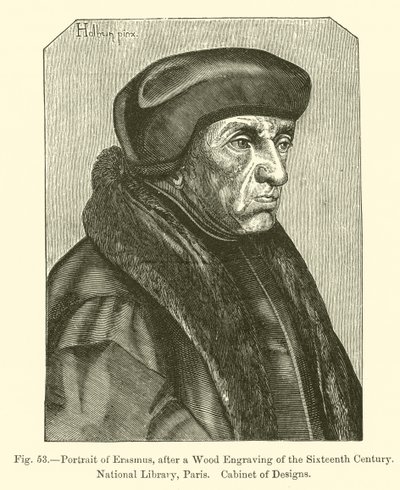 Erasmus Portresi (gravür) by French School
