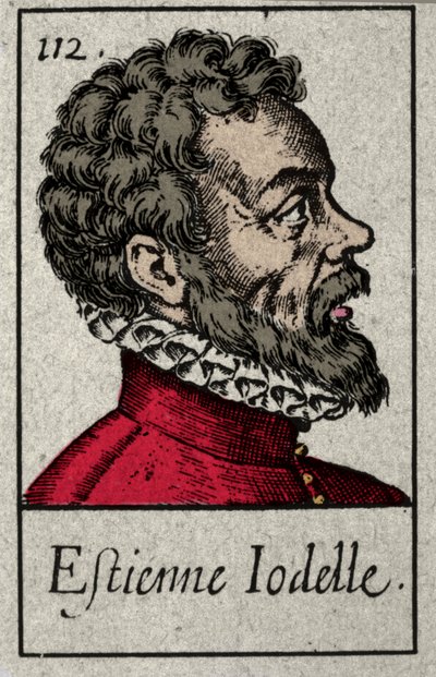Etienne Jodelle (1532-1573), Ülker hareketinin Fransız şair üyesi portresi. 19. yüzyılın gravürü. by French School