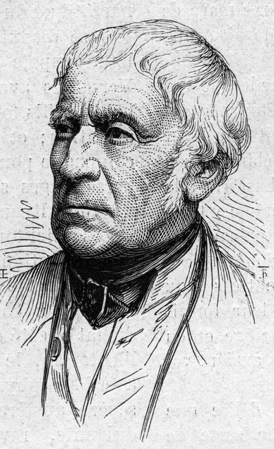 Francois Guizot (1787-1874), Fransız politikacı, tarihçi ve akademisyen portresi. 14 Mart 1874 tarihli “Le Monde Illustré” n°883