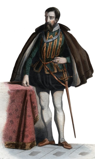 Francois I de Lorraine (1519-1563), Guise Dükü, Aumale Dükü, Fransız askeri ve politikacının portresi. by French School