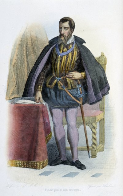 François de Guise, Fransız Korgeneral (1519-1563) portresi. - “” Fransız Plutarkhos
