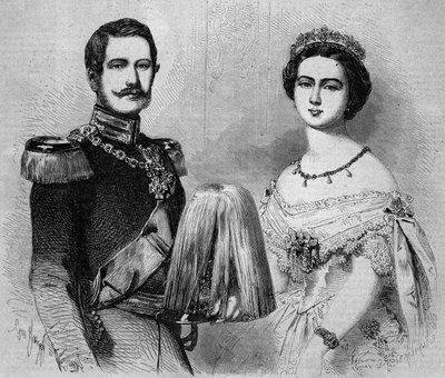 Prusyalı Frederic Guilllaume (1831-1888, gelecekteki Frederic III, Prusya Kralı ve Alman İmparatoru) ve nişanlısı, İngiltere Prensesi Victoria
