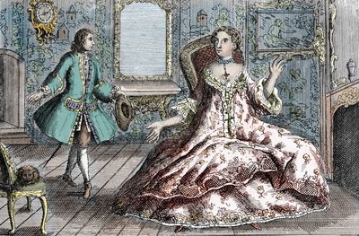 Fransız suçlu Marie Catherine Taperet Lescombat ve sevgilisi Henri Mongeot'nun portresi (gravür) by French School