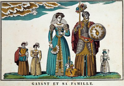 Douai şehrini simgeleyen bir dev olan Gayant