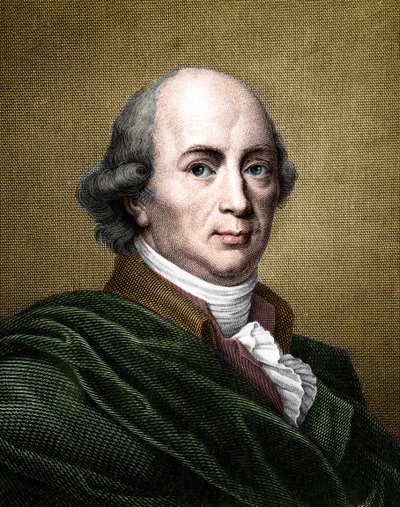 Johann Gottfried Herder (1744-1803) Alman filozof ve yazar portresi. (daha sonra renklendirme) by French School