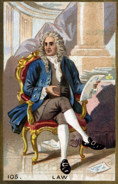 John Yasasının Portresi (1671-1729). 19. yüzyılın sonlarında kromolitografi. by French School