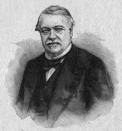 Leon Say (1826-1896), Fransız ekonomist ve politikacı portresi. 30 Nisan tarihli “La gazette du dimanche” de gravür by French School