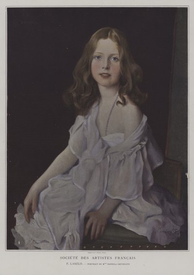 Matmazel Daniela Grunelius'un portresi (renkli taş) by French School