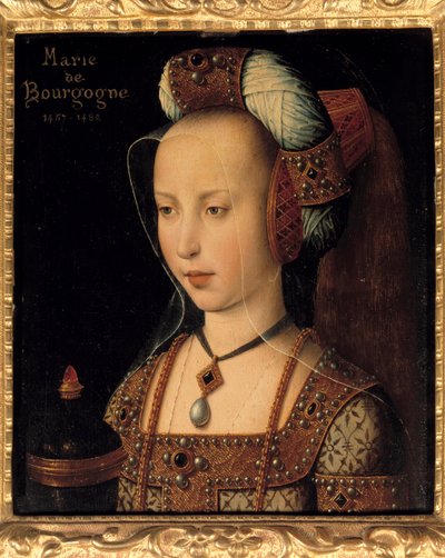 Burgundy Mary (1457-1482), Burgundy Düşesi ve Kontesi portresi by French School