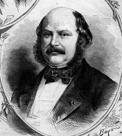 Maximilian Jules Marcus Koenigswarter (1817-1878), Fransız bankacı ve politikacı portresi. 19 Nisan 1862 tarihli “Le Monde Illustré”” n°262