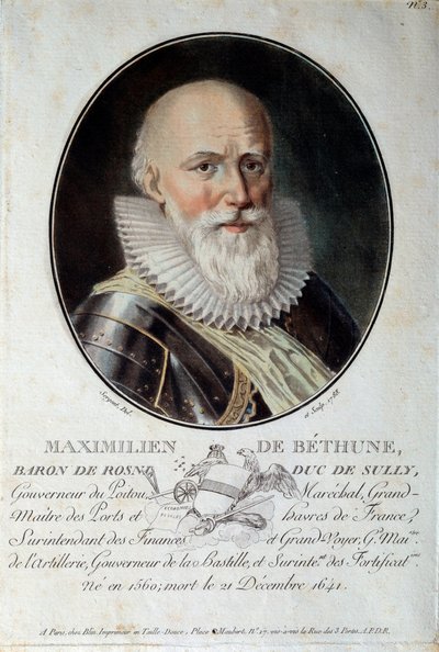 Maximilian de Bethune, Sully Dükü (1560-1641) portresi. by French School